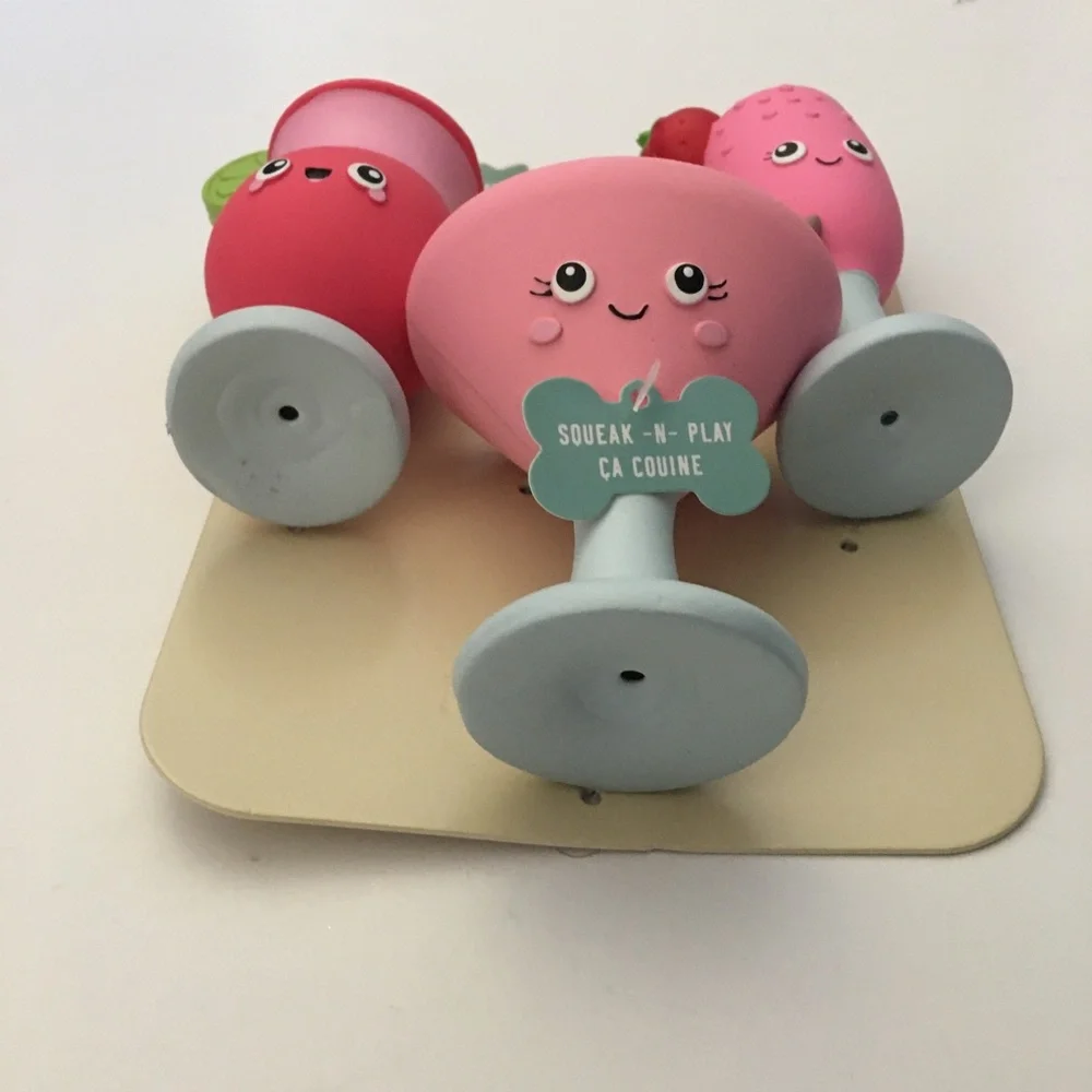 Dog Toys 3 Squeaky Latex Cocktails “Cheers to Love” NEW | Fringe